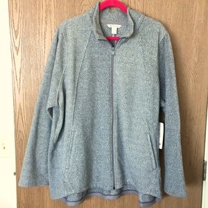 NWT Athleta  light grey zip up jacket. Size 3X.